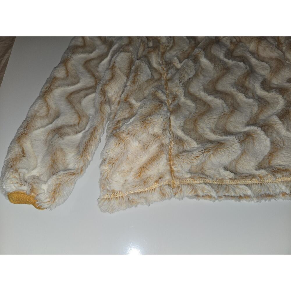 Simply Southern Womens S Cream Faux Fur Fleece Quarter Zip Cozy Cabin Pullover - Picture 5 of 9